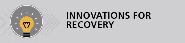 illustration of lightbulb titled innovation for recovery