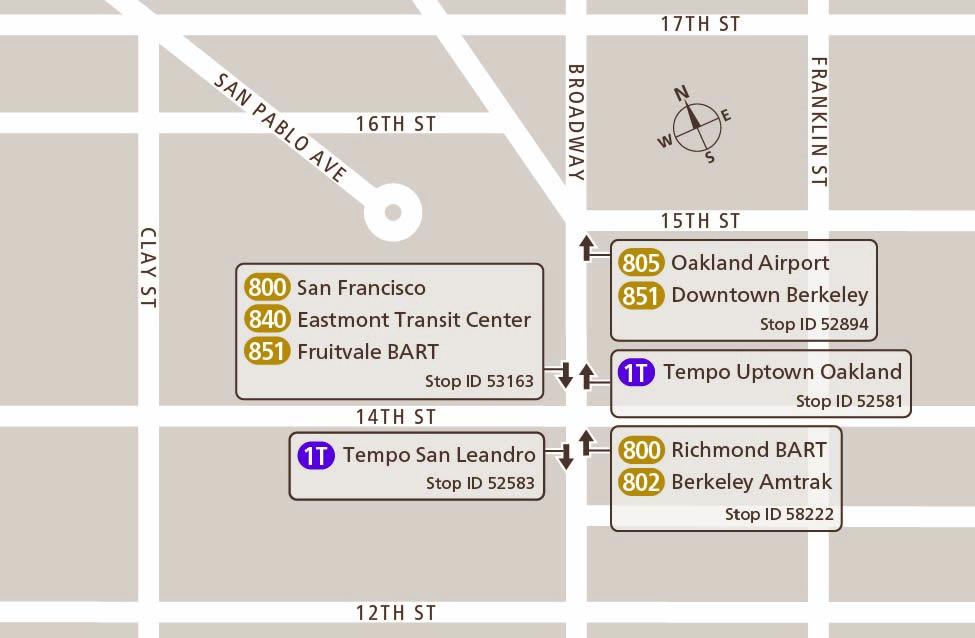 Map of AC Transit All Nighter Service as of February 2026